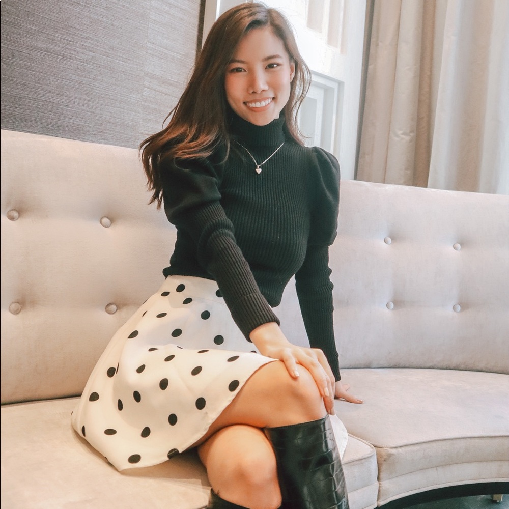 *SOLD* Forever21 Polka dot mini skirt